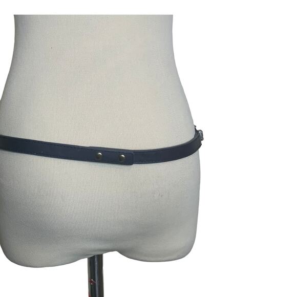 The Limited vintage blue rhinestones embellished thin elastic belt size Medium - Picture 2 of 10